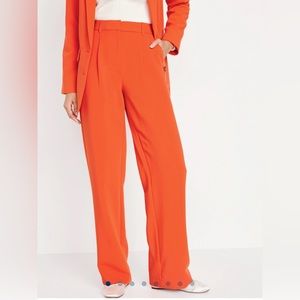 NWT Orange High-Waisted Wide-Leg Trouser